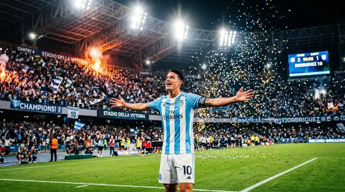 Lionel Messi feiert sein rekordverdächtiges WM-Tor im Stadion