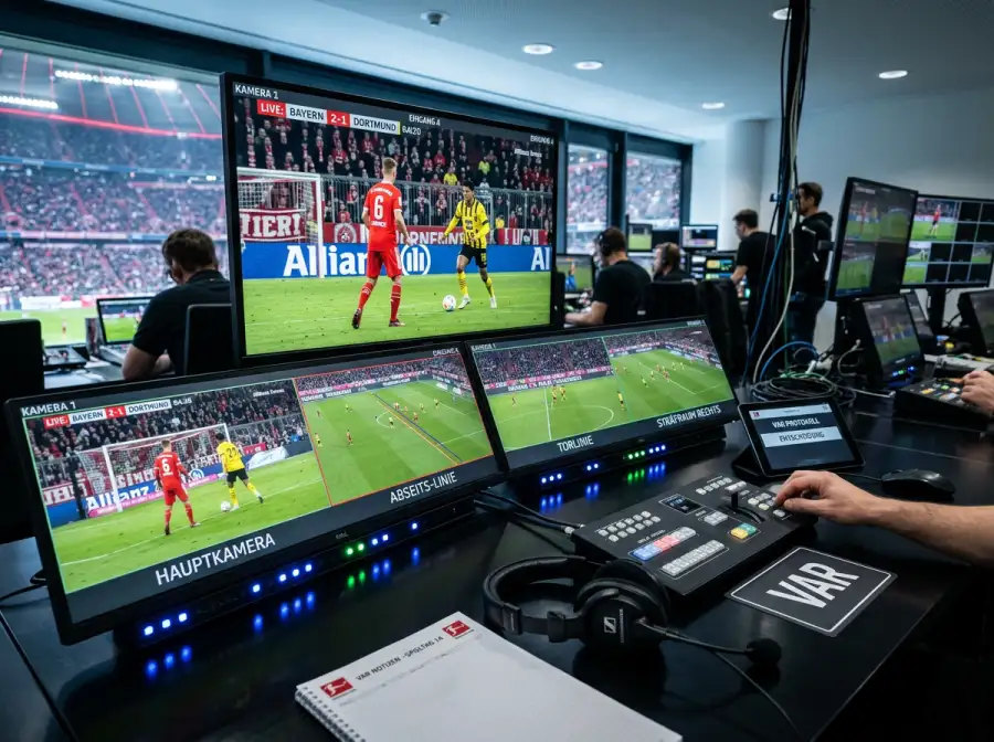 Schematische Darstellung des VAR-Systems und der halbautomatischen Abseitserkennung bei der WM 2026